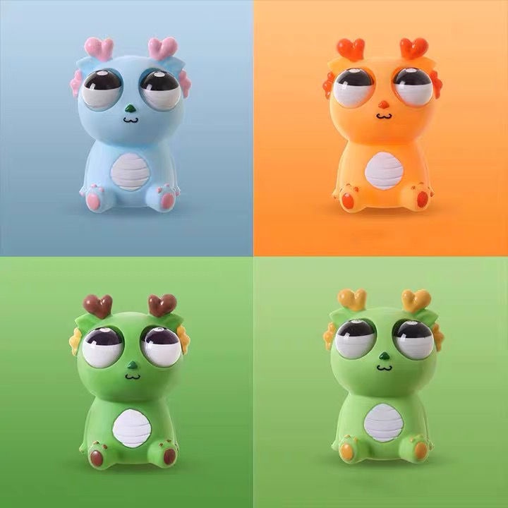 Douyin Đồ Chơi Nhấn Giảm Căng Thẳng Hình Khủng Long Mắt Sáng Tạo Vui Nhộn Cho Trẻ Em