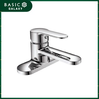 Vòi chân kép Lavabo Nóng lạnh Basics BW 603V3 Đồng mạ (Tặng kèm bộ xả Lavabo)