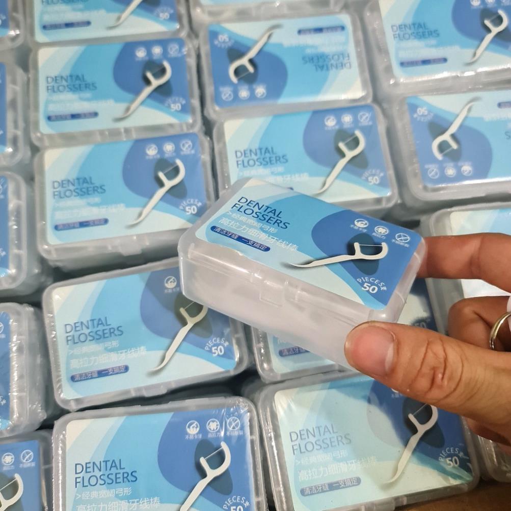 Hộp 50 Cây Tăm Chỉ Nha Khoa loại tốt