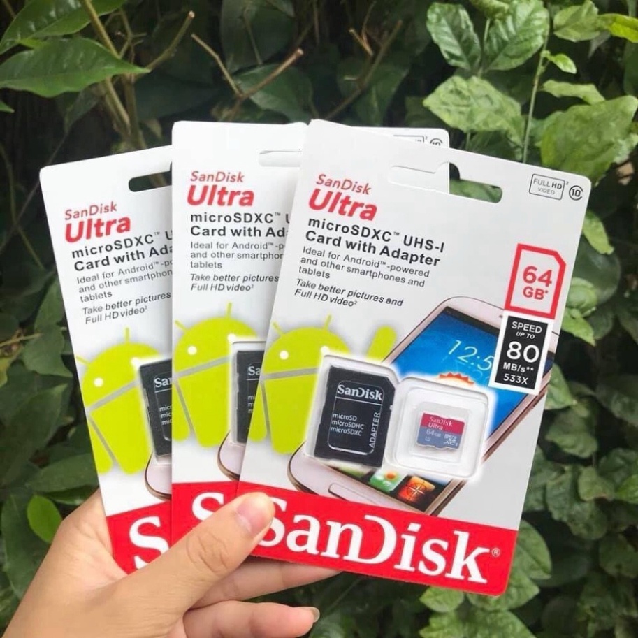 Thẻ nhớ Sandisk 8gb/16gb/32gb/64gb dùng cổng Micro,Thẻ nhớ tốc độ cao Class 10 Ultra 667x 100MB/s hợp nhiều dòng máy P2T