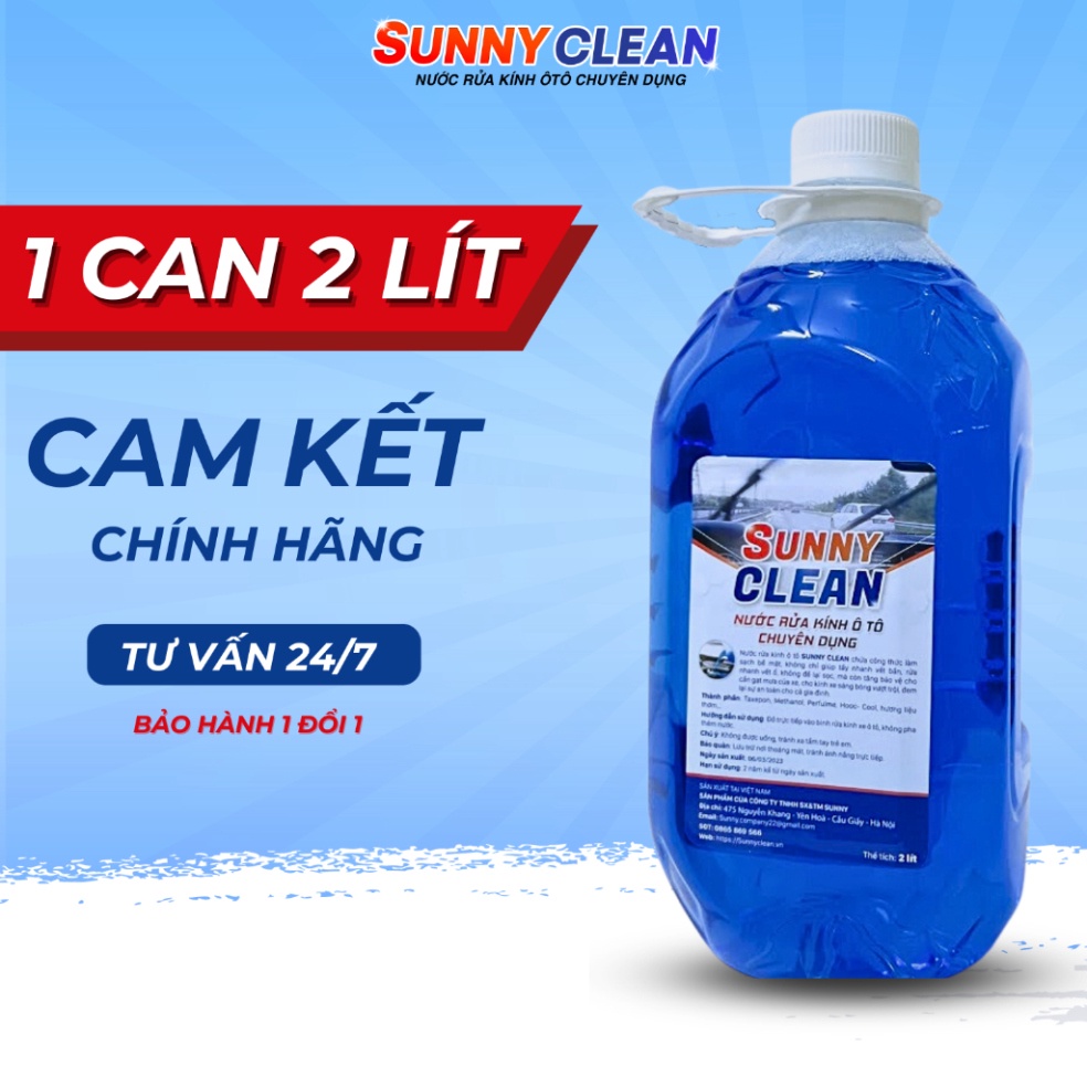 Nước Rửa Kính Ô Tô SunnyClean Chuyên Dụng Chính Hãng
