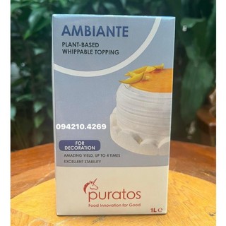Kem topping ambiante hộp 1l