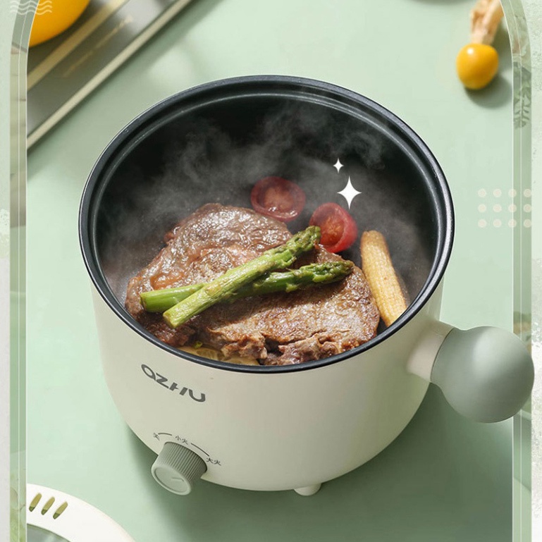 Nồi Điện Chống Dính Đa Năng Tiện Lợi Dung Tích 1.8L Với 2 Tầng Hấp