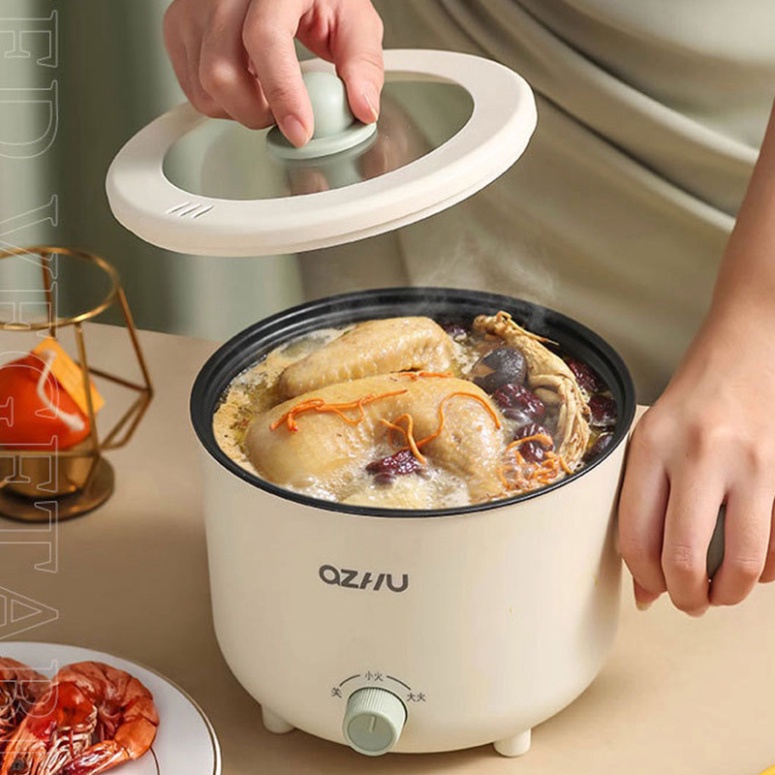 Nồi Điện Chống Dính Đa Năng Tiện Lợi Dung Tích 1.8L Với 2 Tầng Hấp