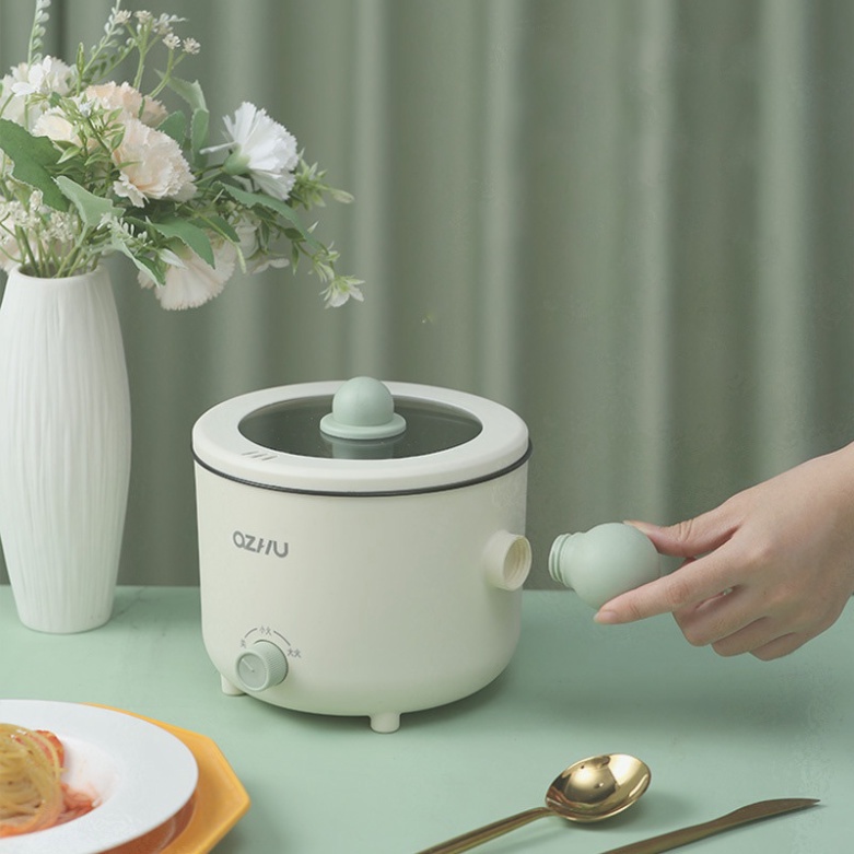 Nồi Điện Chống Dính Đa Năng Tiện Lợi Dung Tích 1.8L Với 2 Tầng Hấp