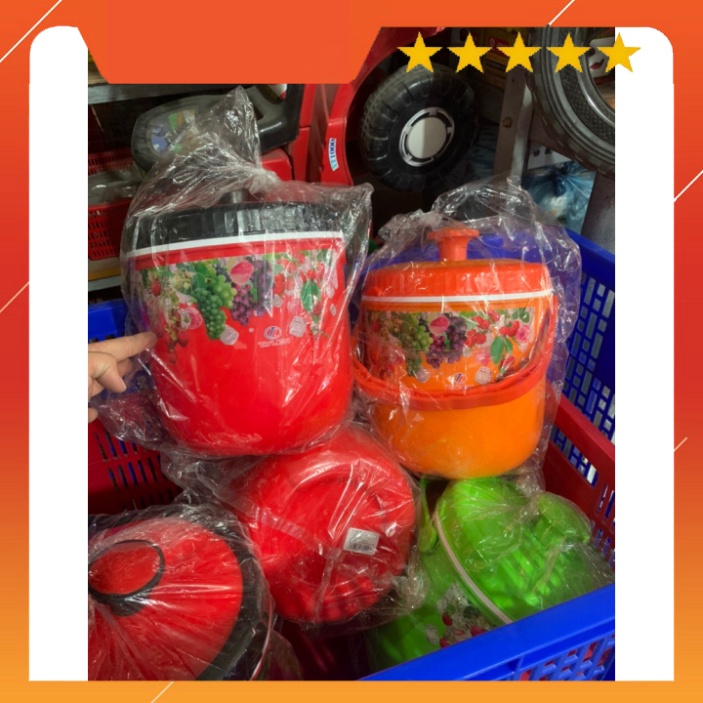 Bình đựng nước đá tròn Tý Liên có quai xách size nhỏ 1L, 3L, 5L giữ lạnh 24h nhựa chính phẩm an toàn thương hiệu Tý Liên