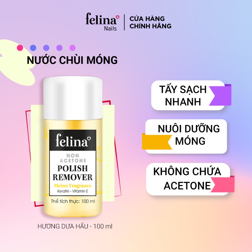 [HB GIFT] Nước chùi móng cao cấp Felina Nail 100ml