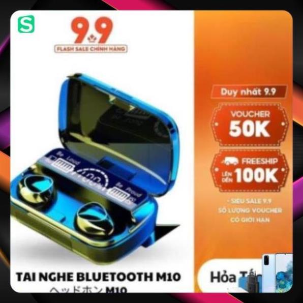 Tai Nghe Bluetooth M10 Pro Nâng Cấp Pin Trâu 3000mah, Nút Cảm Ứng, Màn Hình Led Gaming, Chống Nước Chống Ồn - Paolu