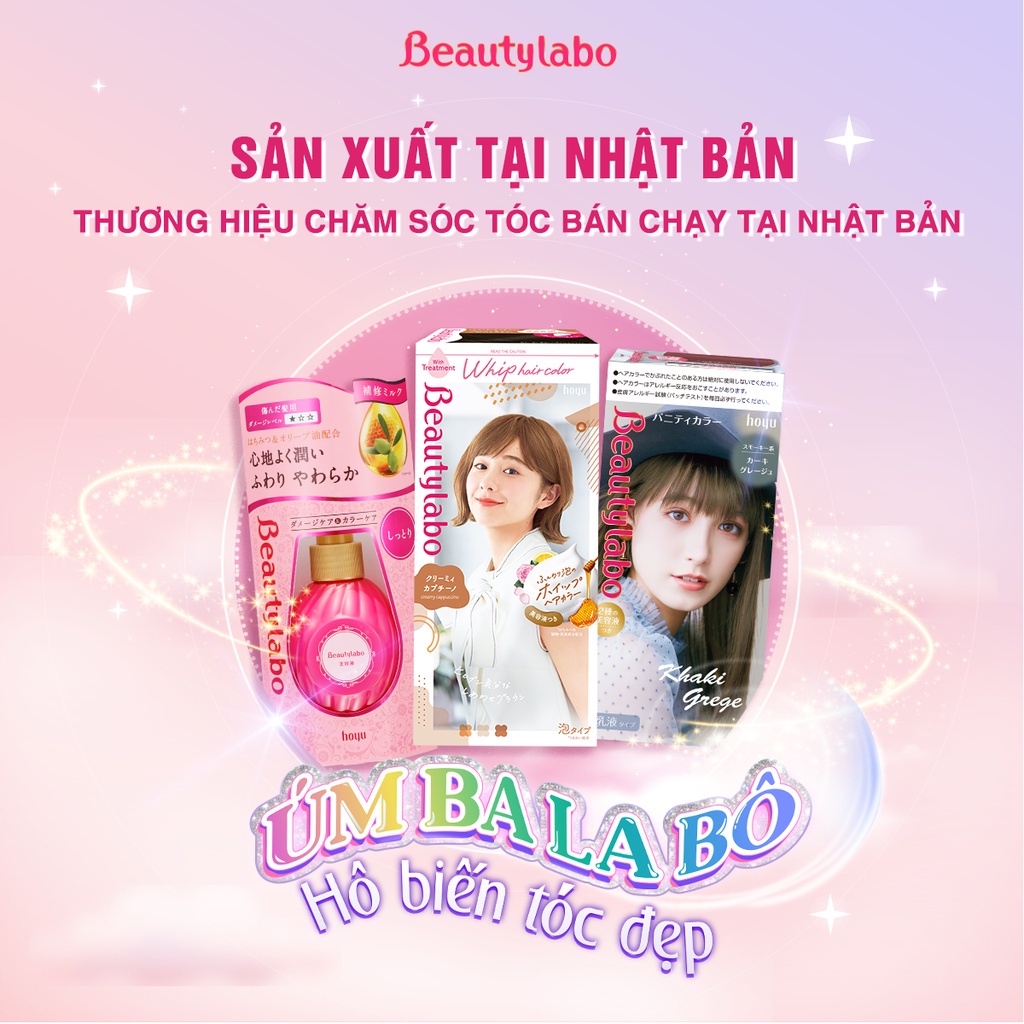 [MÀU TRENDY 2023] Thuốc nhuộm tóc tại nhà dạng bọt Beautylabo Whip 125ml – nhập khẩu Nhật Bản sắc màu cá tính