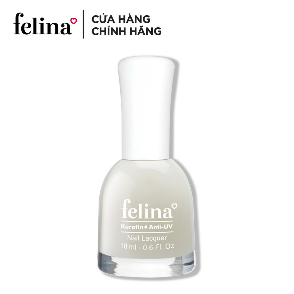 [Mã FRANCIA50 giảm 50% đơn 0] Sơn Móng Tay Felina Nail 18ml, Màu Trắng Nước Gạo CT001, Lên Màu Đẹp, Thời Trang