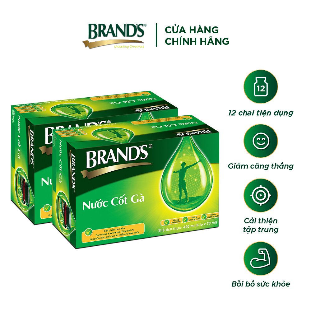 Combo 2 Nước cốt gà BRAND'S Vị Truyền Thống (70 ml x 6 lọ)