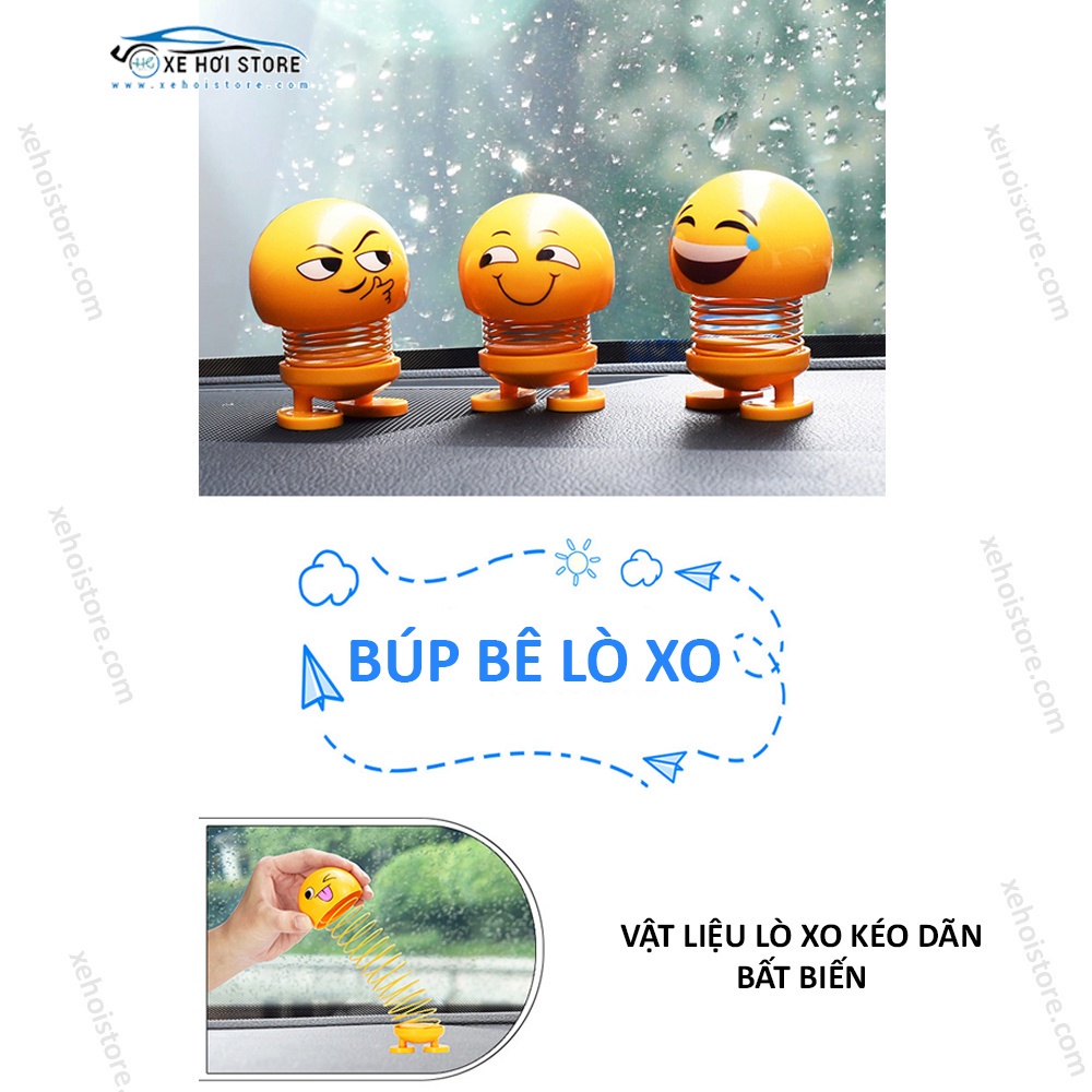 Búp bê lò xo lắc đầu, thú nhún trang trí ô tô xe máy xe hơi để bàn