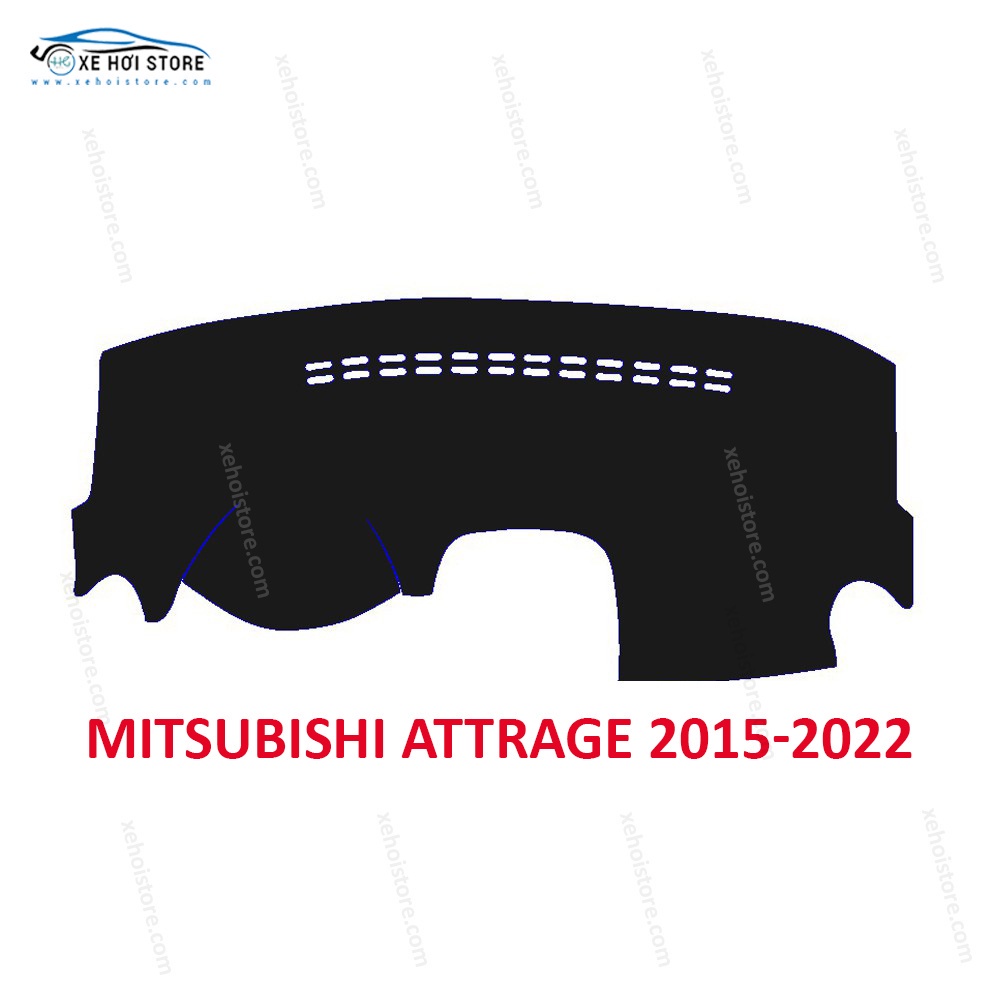 Thảm Taplo xe Mitsubishi Attrage 2015-2022 chất liệu nhung, da carbon, da vân gỗ