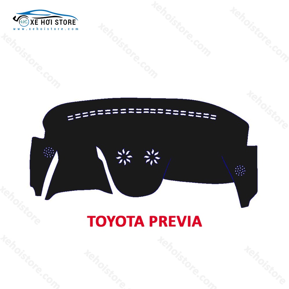 Thảm Taplo cao cấp xe Toyota Previa chất liệu nhung, da carbon, da vân gỗ