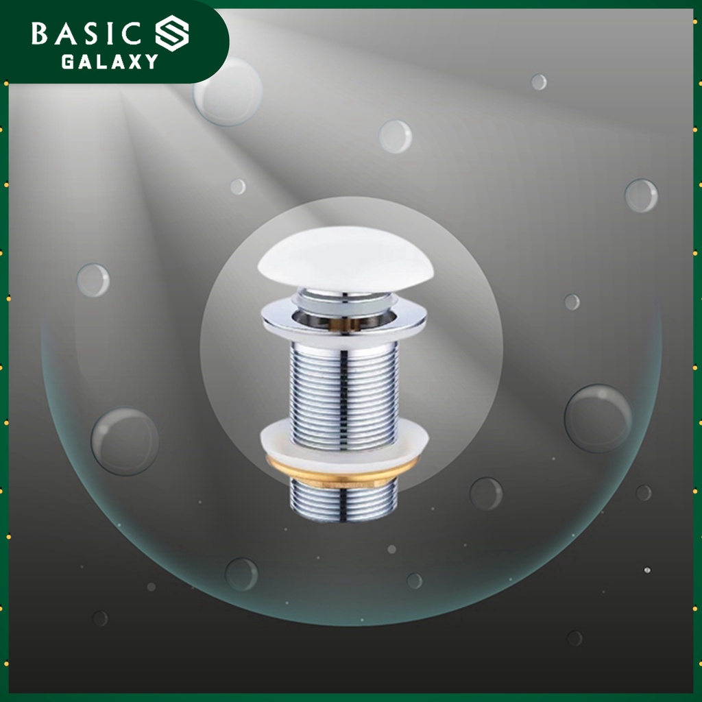 Bộ nhấn xả chậu bằng sứ Basics BP-21057 cao cấp, dễ dàng tháo gỡ vệ sinh, chịu lực tốt