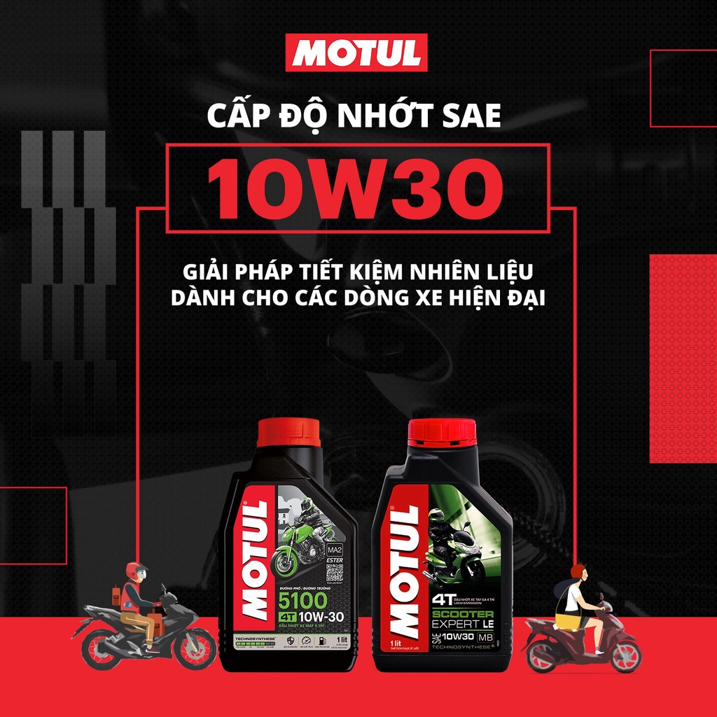 Dầu nhớt xe máy MOTUL 5100 4T 10W30 1L