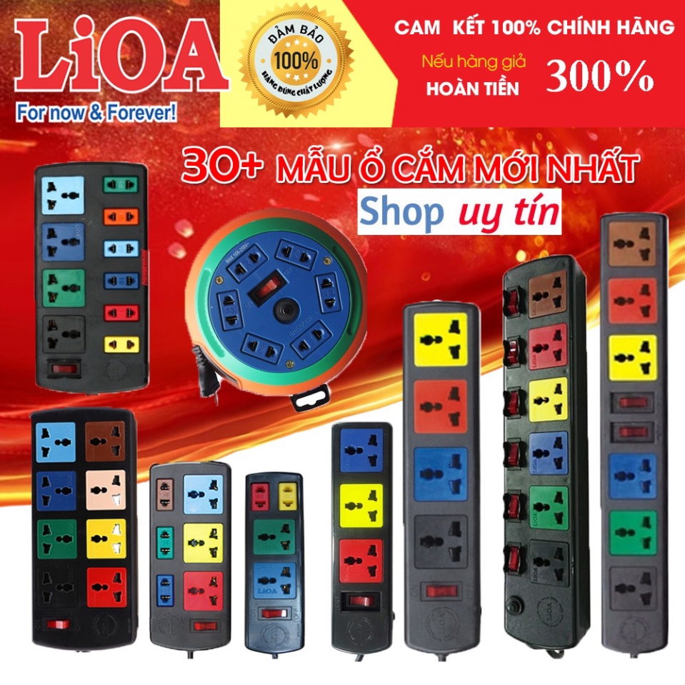 [CHÍNH HÃNG] Ổ Cắm Điện LiOA 3-4-5-6-8-10 Lỗ Kéo Dài 3m 5m Đa Năng USB Wifi Thông Minh - Hàng mới về