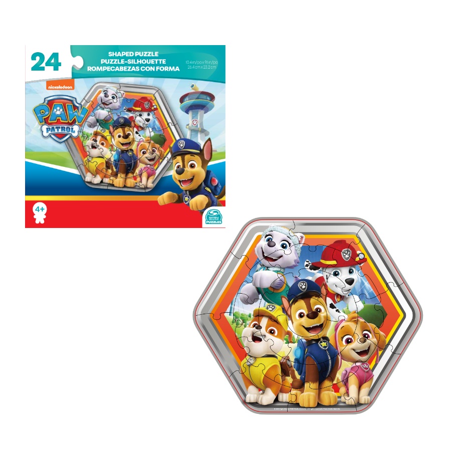 Đồ Chơi Bộ Xếp Hình 24 Miếng Theo Shape - Paw Patrol Lục Giác SPIN GAMES 20145675