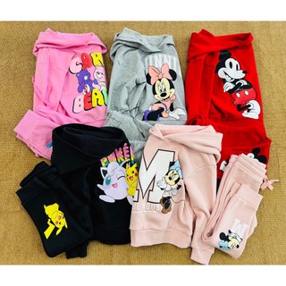 Bộ nỉ hm nhiều hình bé gái size 2 - 10y