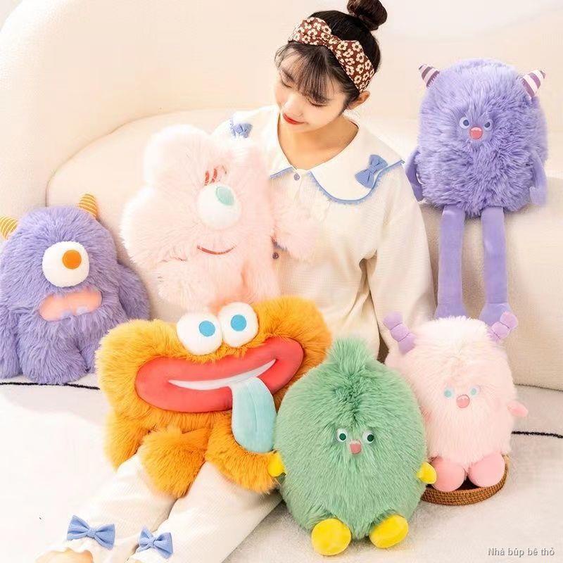 Búp bê quái vật có lông Quái vật nhỏ dễ thương Búp bê đồ chơi sang trọng Siêu dễ thương Sáng tạo quái vật Búp bê làm quà