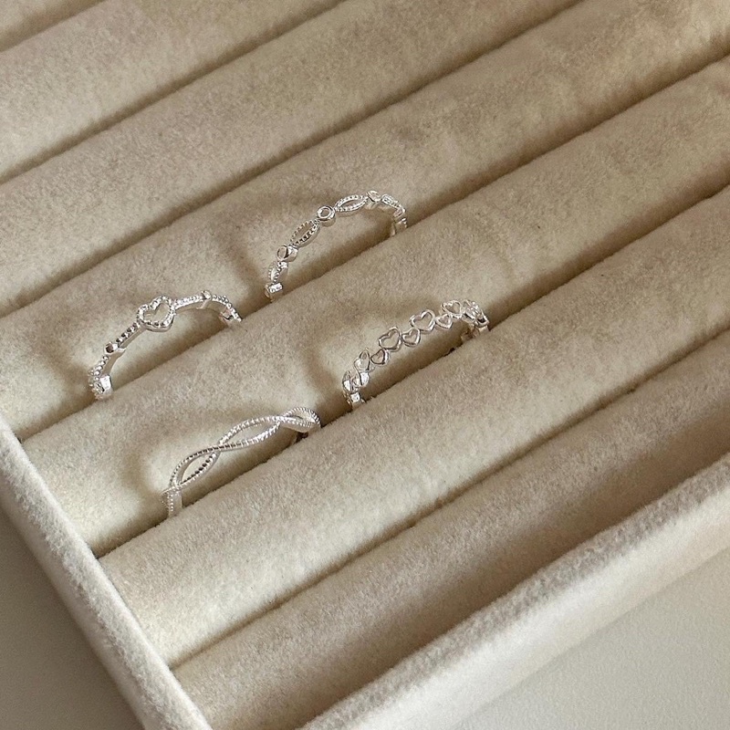 Nhẫn nữ tự điều chỉnh phong cách đơn giản thanh lịch