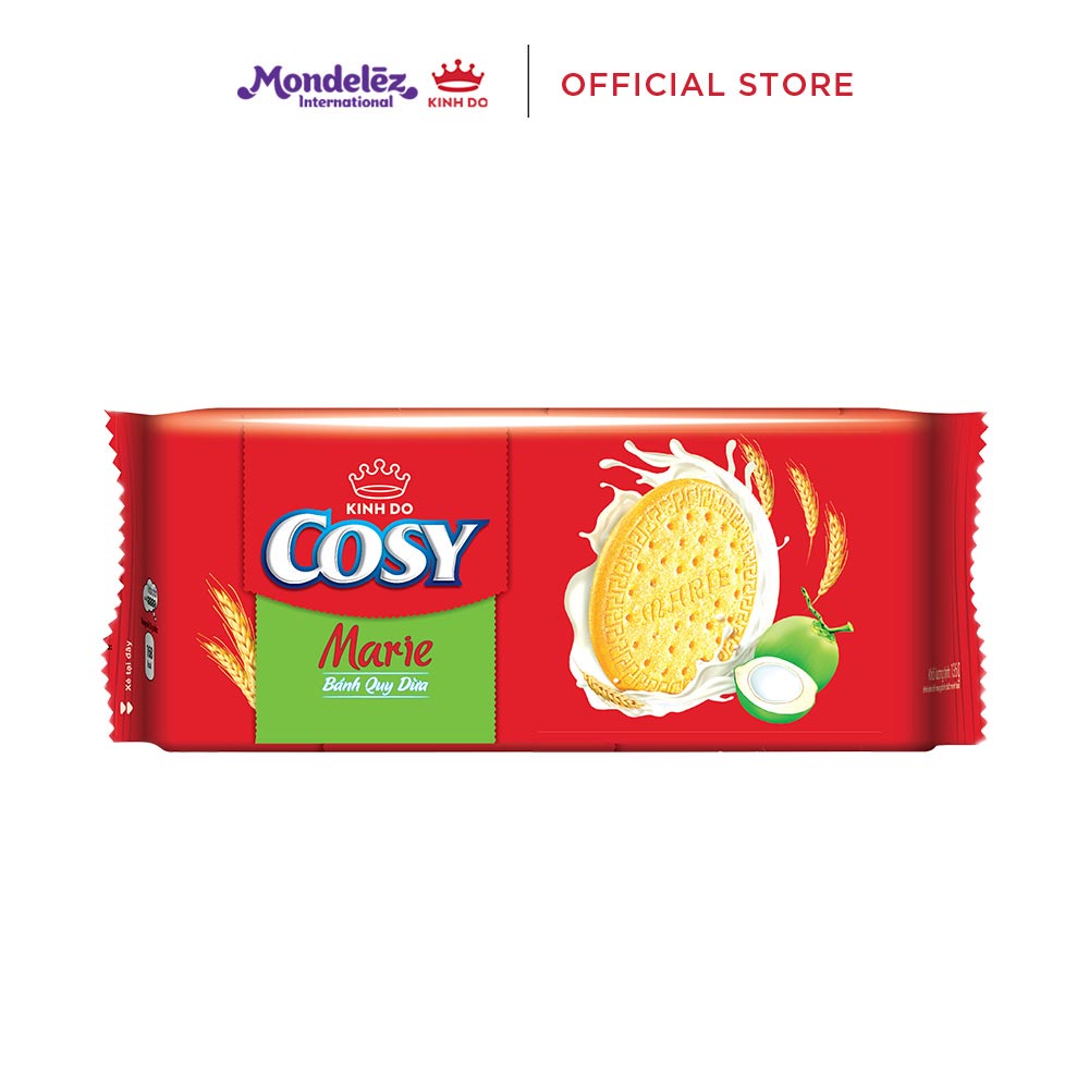 Bánh quy dừa COSY KINH ĐÔ Marie, combo 3 gói x 136g
