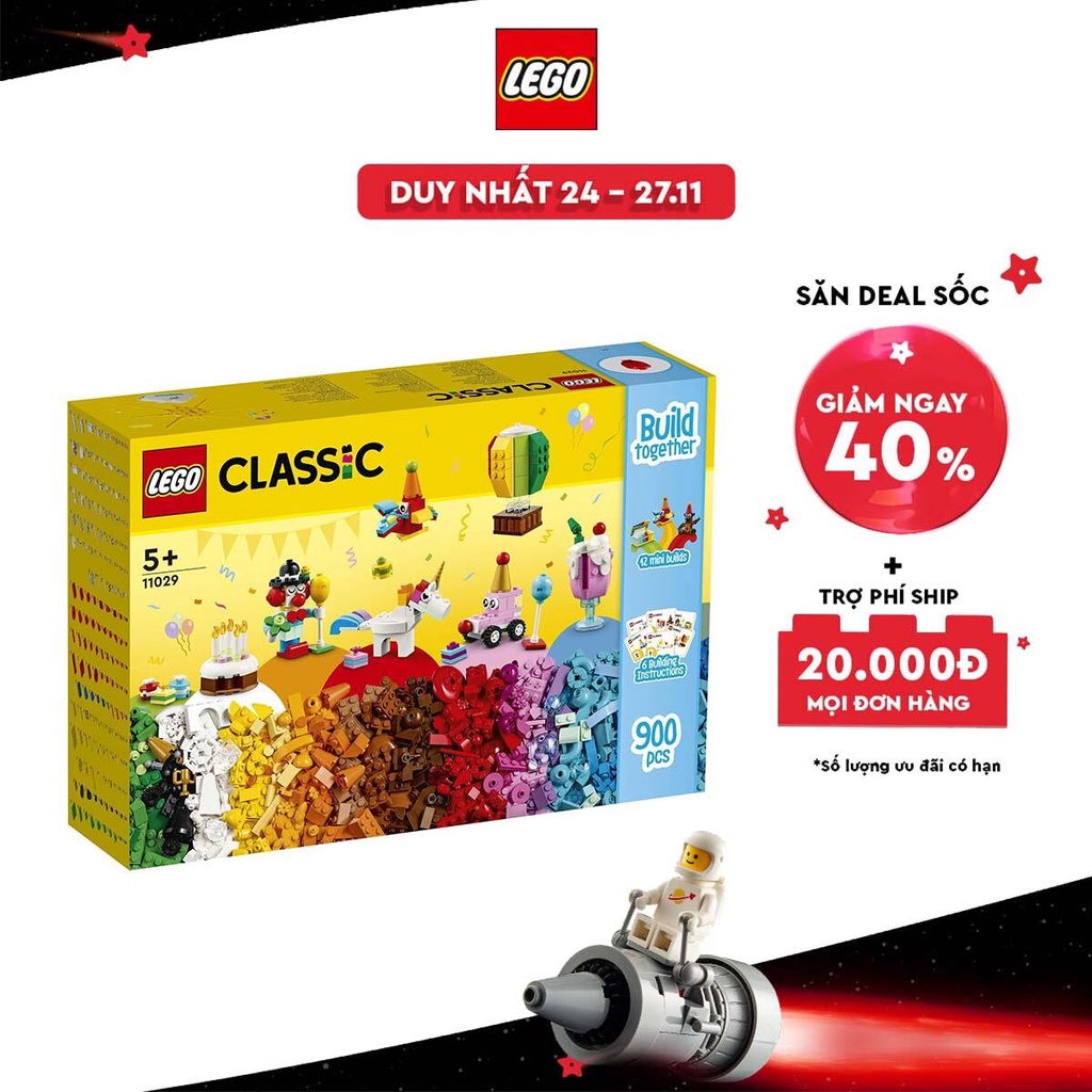 LEGO Classic 11029 Bộ Gạch Sáng Tạo Cầu Vồng (900 chi tiết)