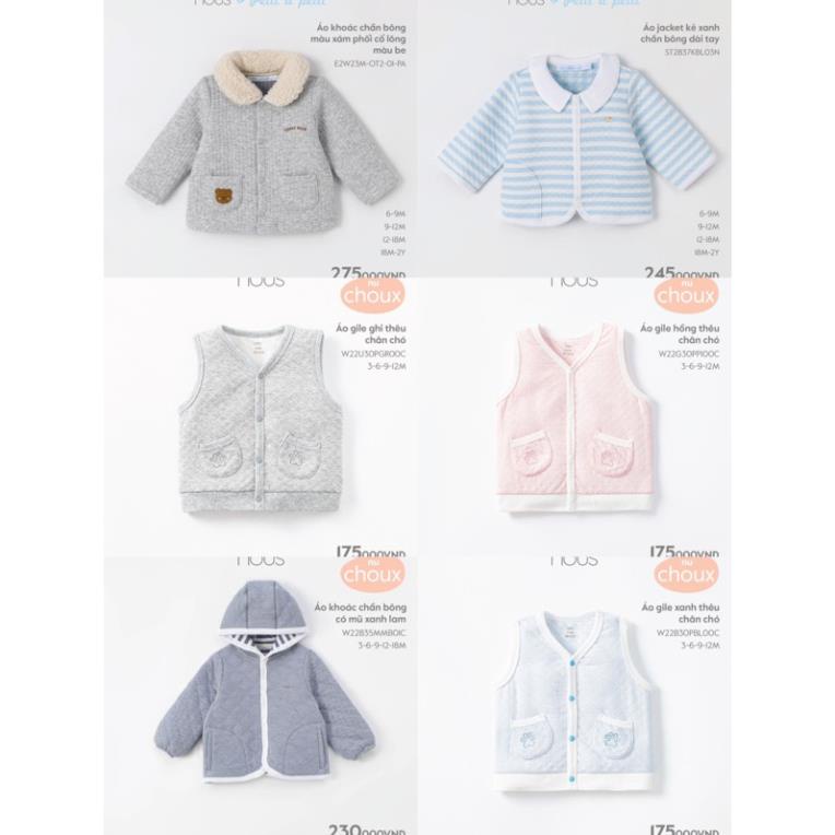 Áo Gile Cho Bé trai Bé Gái Đến 3 Tuổi CH
