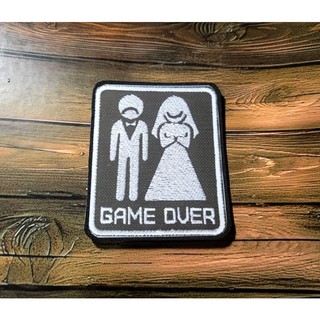 Patch in Game Over. Patch có gai velcro dán lên balo, túi Tactical.