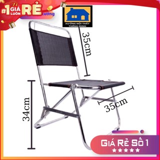 Ghế Vải Dù Khung Inox Gấp Gọn Cho Quán Trà Chanh, Cafe, Câu Cá(CHẤT LƯỢNG 100%)