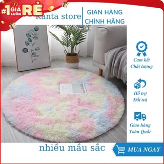 Thảm lông tròn chụp ảnh, thảm trải sàn đường kính 1m - Kanta store