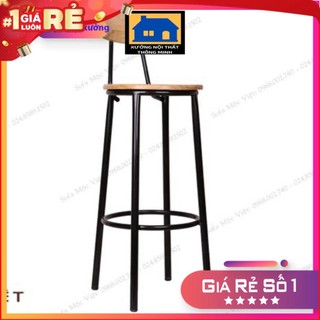 Ghế quầy bar, ghế thu ngân(Chân Sắt Tĩnh Điện,GỖ CAO SU 100%)cho quán cafe, nhà hàng☀️FREESHIP ☀️