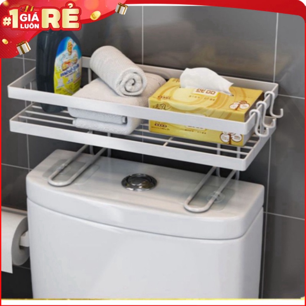 Kệ Sắt Để Đồ Gọn Đẹp Trên Bồn Cầu