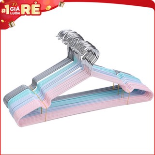Combo 10 móc treo quần áo-mắc nhôm bọc nhựa - hàng cao cấp