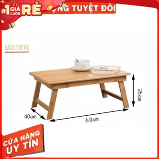 Bàn Gấp Mini Đa Năng Gỗ Tự Nhiên, Bàn Gỗ Đa Năng Chân Xếp 40x60cm