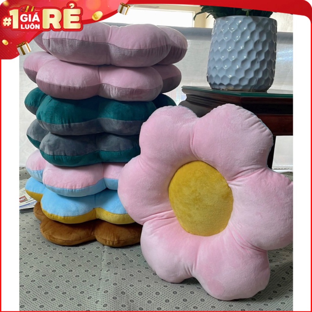 Gối tựa, bệt hoa phối màu derco trang trí phòng - Kanta store