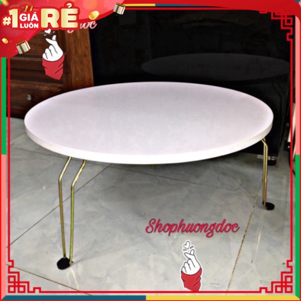 BÀN TRÒN , BÀN SOFA MÀU TRẮNG SỨ SANG TRỌNG( kt 60*60 cao 28cm) free ship 15k