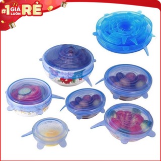 Combo 6 nắp đậy thực phẩm chất liệu silicon