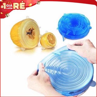 Combo 6 nắp đậy thực phẩm chất liệu silicon