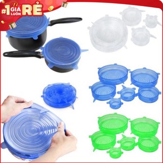 Combo 6 nắp đậy thực phẩm chất liệu silicon