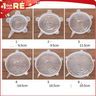 Combo 6 nắp đậy thực phẩm chất liệu silicon