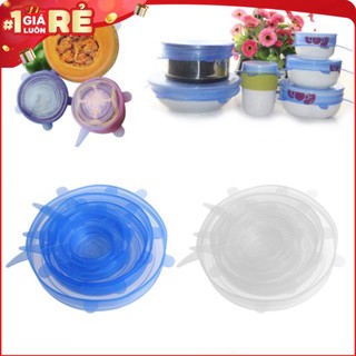 Combo 6 nắp đậy thực phẩm chất liệu silicon