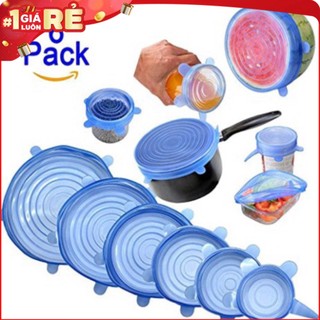Combo 6 nắp đậy thực phẩm chất liệu silicon