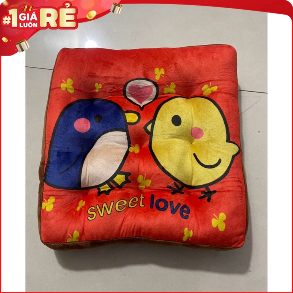 Đệm ngồi bệt hoạ tiết cute trang trí derco phòng-Kanta store