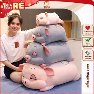Gấu bông con lợn mắt híp gối ôm heo lười phê cần cute giá rẻ size to 35cm - 1m1