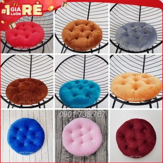 Nệm ngồi bệt tròn, Đệm lót ghế nón Vải Nhung cao cấp - Kanta store