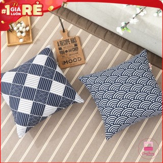 Gối tựa lưng văn phòng, trang trí decor - vỏ gối tựa lưng sofa đẹp 45cm x 45cm vải gai - Kanta store