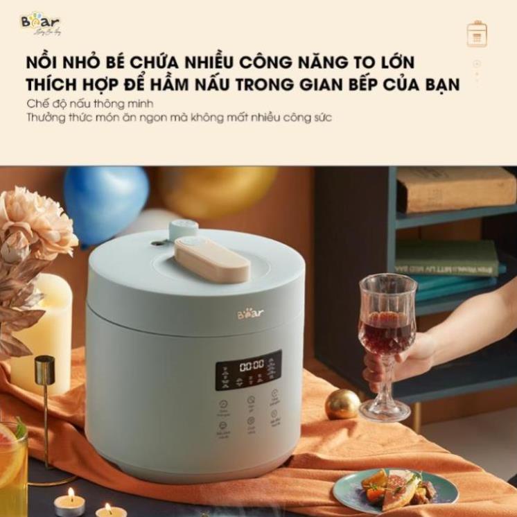 Nồi Áp Suất Điện Bear Đa Năng Thông Minh Tích Hợp Nhiều Chế Độ Nấu Hẹn Giờ Đến 24 Giờ An Toàn Cho Sức Khỏe SB-AS25L