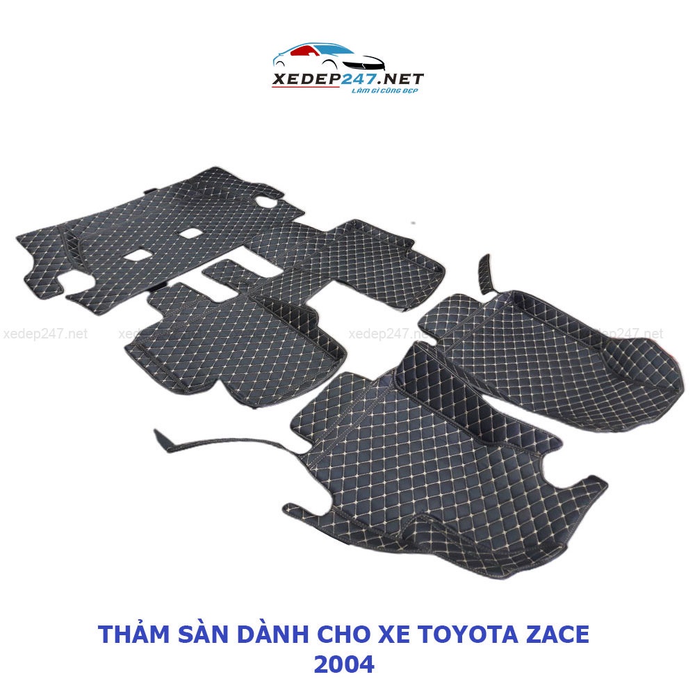 Lót sàn 6D da thường xe Toyota Zace 2004 form chuẩn, không mùi, không thấm nước