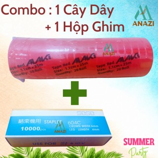 Lốc 20 cuộn dây + 1 hộp ghim  buộc chanh dây, băng buộc cành, phụ kiện cho dụng cụ buộc cành tự động DBC